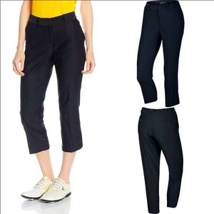 Nike Golf Womens Dri Fit Tournament Crop Pants Black 256860 size 10 EUC